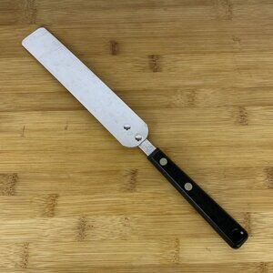 Ekco Forge Icing Spreader Stainless Steel Black Riveted Handle Kitchen Utensil